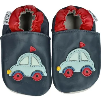 Capáčky CAPIKI kožené capáčky Autíčko 18-24m