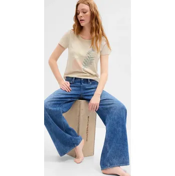 Dámské tričko GAP Dámské Tričko s potiskem GAP Béžová XXS (2895414)