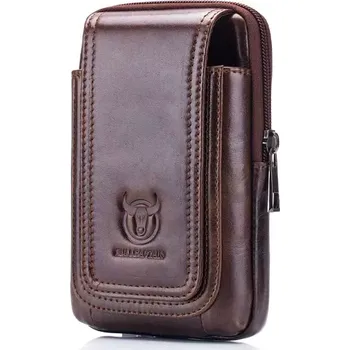 Ledvinka Bullcaptain pánská kožená taška na pásek Conrad Hnědá