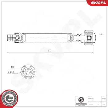 Hřídel nápravy Hnací hřídel ESEN SKV 76SKV009