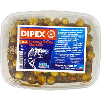 Návnadová surovina KS Fish Nástraha Dipex 100ml Frankfurtská Klobása