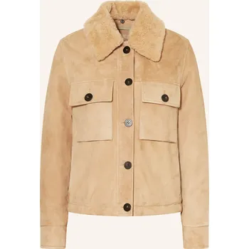 Dámský kabát Woolrich Dámská Kožená Bunda Amber, velbloudí, 36