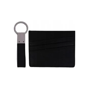 Peněženka Calvin Klein Pouzdro na kreditní karty ZESTAW MĘSKI CARD HOLDER I BRELOK Černá 0_0M