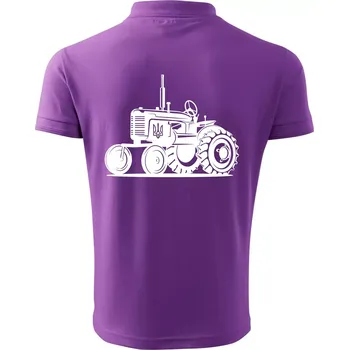 Pánská košile Traktor Ukrajinské armády - Polokošile pánská Pique Polo 203 - L ( Fialová )