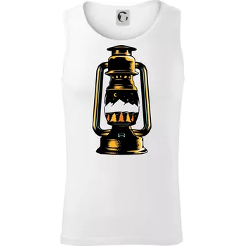 Petrolejka s horami - Tílko pánské Core - M ( Bílá )