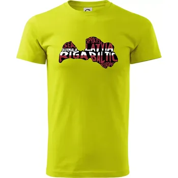 Pánské tričko Mapy - názvy měst - Moldávie - Klasické pánské triko vyšší gramáže - 2XL ( Limetková )