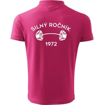 Pánská košile Silný ročník - Letopočet 1972 - Polokošile pánská Pique Polo 203 - S ( Purpurová )