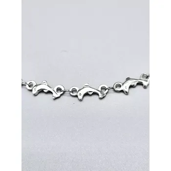 Náramek Ocelový náramek - Delfínci 16,5 + 3 cm