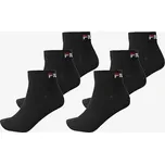 Ponožky FILA Quarter Sock 6-pack Unisex black 39-42