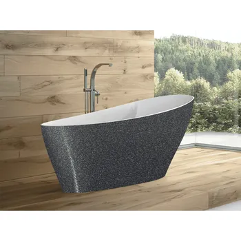 Vana Volně stojící vana KEYA Glam - grafit - 165 × 70 cm (VANSAP16GLAM03) HOPA