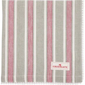 Papírový ubrousek GreenGate Bavlněný ubrousek Ivah Stripe Beige