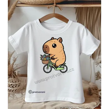 Chlapecké tričko Trička s potiskem Tričko s potiskem, dětské, KAPYBARA - na kole, 1 ks zvolte VELIKOST trička ZDE:: 11/12 let Beagle
