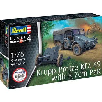 Plastikový model 1:76 Krupp Protze KFZ 69 with 3,7cm Pak (Starter Kit)