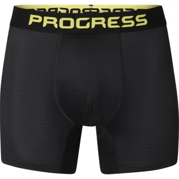 Boxerky Pánské funkční boxerky PROGRESS THERMATEX BX M Černá, Žlutá