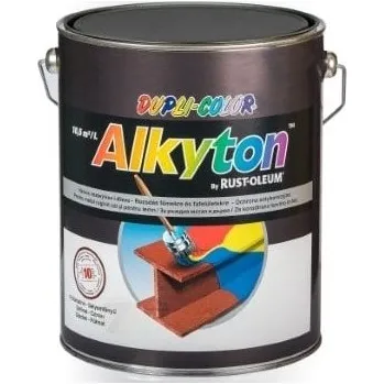 barva na kov Alkyton antikorozní barva RAL 9005 černá polomatná 5 L
