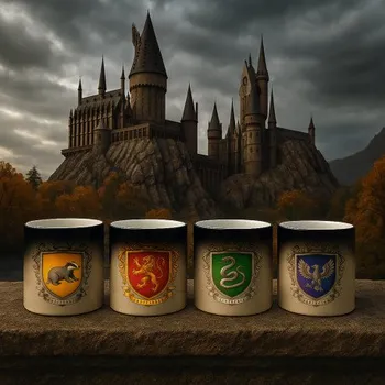Žertovný předmět Magický hrnek přidělení – pro fanoušky filmu Harry Potter- Tričkový.cz