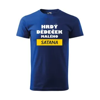 Pánské tričko Tričko s potiskem Hrdý dědeček malého satana: modré 4XL