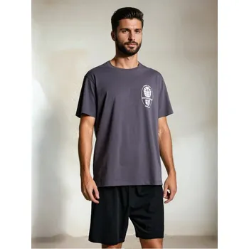 Pánské kalhoty Sinsay - Bavlněná dvoudílná pyžama s potiskem - vícebarevná - 633EL-MLC - 633EL-MLC-XL