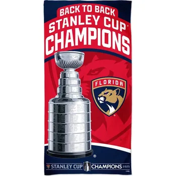 Puk Fanatics Osuška Florida Panthers NHL 2025 Stanley Cup Champions Locker Room 30" x 60" Back to Back Celebration Towel