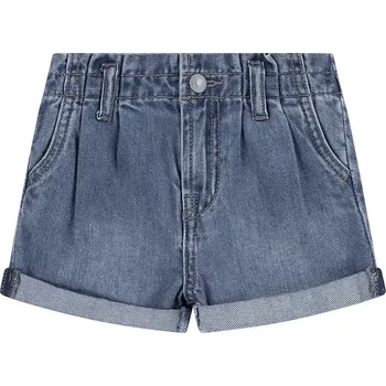 Chlapecké kraťasy Dětské riflové kraťasy Levi's PLEAT PAPER BAG SHORT 1EM255 modrá 95X, vel. 80