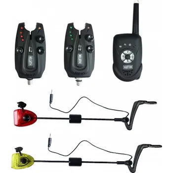 Signalizátor záběru Akce Sada hlásičů Harton H2 2+1 + 2x indikátor Sellior Carp Swing (červený, žlutý)