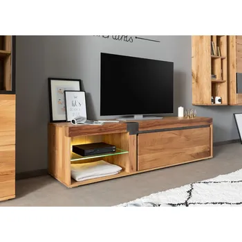 Televizní stolek NEW AMSTERDAM TV stolek 180x48x50 cm, přírodní olejovaná, divoký dub / dub