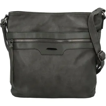 Trendy dámská koženková crossbody kabelka Hazel, šedá
