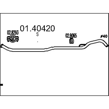 Výfuková trubka Výfuková trubka, 01.40420