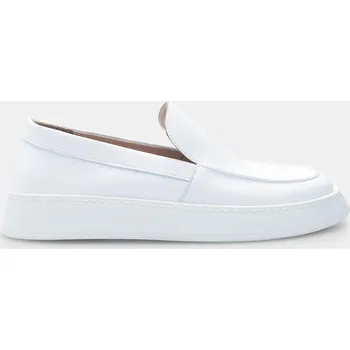 Dámské slipry Baťa kožené dámské chunky loafery bílé, vel. 41