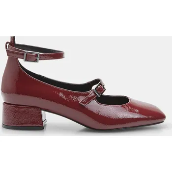 Dámské lodičky Baťa mary jane s páskem kolem kotníku červené, vel. 41