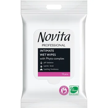 Intimní hygienický prostředek Novita Phyto Complex Vlhčené ubrousky na intimní hygienu 15 ks