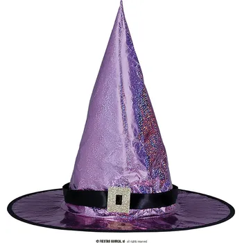 Karnevalový doplněk Růžový čarodějnický klobouk