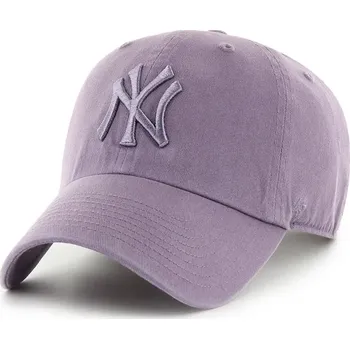 Kšiltovka Bavlněná baseballová čepice 47 brand MLB New York Yankees fialová barva, B-RGW17GWS-II B.RGW17GWS.II 94X, vel. ONE SIZE