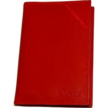 Pouzdro na doklady kožené Delami 8694 červená