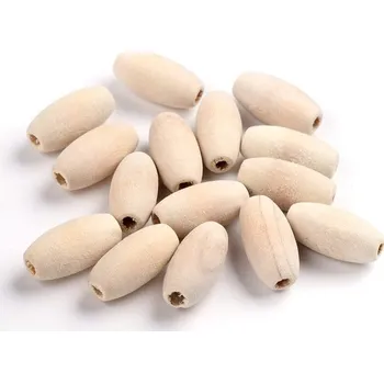 Dětské navlékací korálky Dřevěné korálky č.22 (20x10 mm)