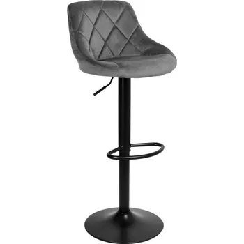 Jídelní židle Barová židle CYDRO sametová, černá / grafitová