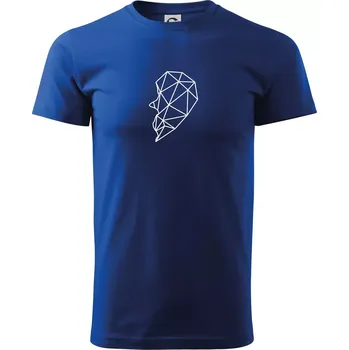 Pánské tričko Párovy motiv srdce geometrie - ON - Klasické pánské triko vyšší gramáže - 3XL ( Královská modrá )
