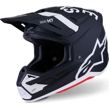 Helma na motorku Motokrosová helma Alpinestars SM7 Dasher matná černo-bílá