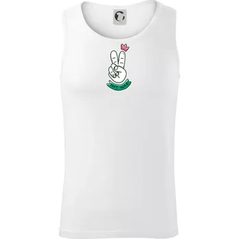 Victory ruka - not war - Tílko pánské Core - S ( Bílá )