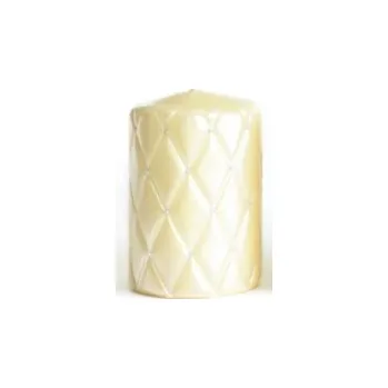 Svíčka Florence válec velký krémová metalik
