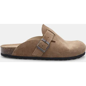 Pánské pantofle Baťa pánské semišové footbed pantofle hnědé, vel. 42