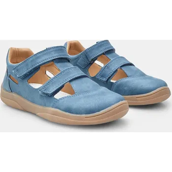 Dívčí sandály Baťa letní dětské kožené sandále pro chlapce modré, vel. 28