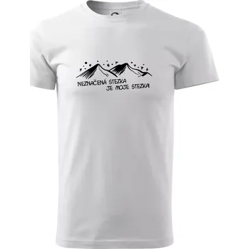 Neznačená stezka je moje stezka - Triko extra velké (5-8XL) - 7XL ( Bílá )