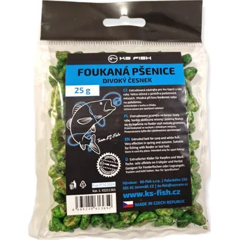 Umělá nástraha KS Fish foukaná pšenice 25g česnek