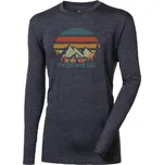 Progress LOKI "LANDSCAPE" pánské merino triko s dlouhým rukávem šedý melír Velikost: XL