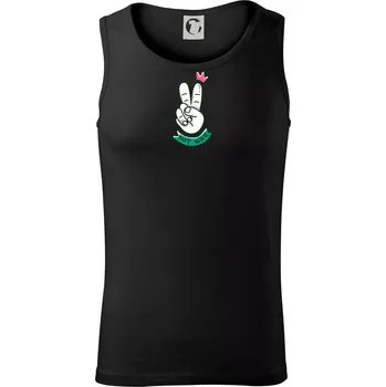 Pánská móda Victory ruka - not war - Tílko pánské Core - L ( Černá )