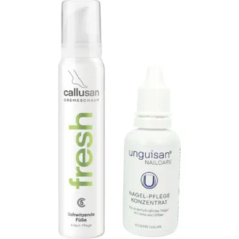 Kosmetika na nohy Callusan Unguisan Tinktura + Fresh urea, extrakty z islandského mechu a černého rybízu stabilizační stříbrný komplex 30 ml