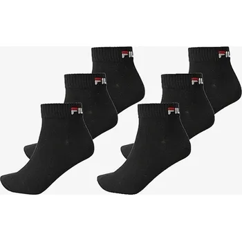 Pánské ponožky Ponožky FILA Quarter Sock 6-pack Unisex black 35-38
