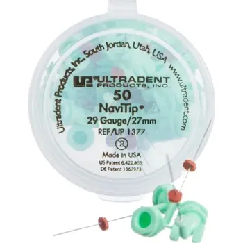 Ultradent NaviTip kanyly 29G 27 mm 50 ks Kontrolovaná aplikace přípravků až k apexu.
