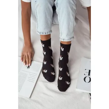 Pánské ponožky DÁMSKÉ PONOŽKY S HLAVOU MEDVÍDKA SE STÍNEM 0200.142 černá 37-41